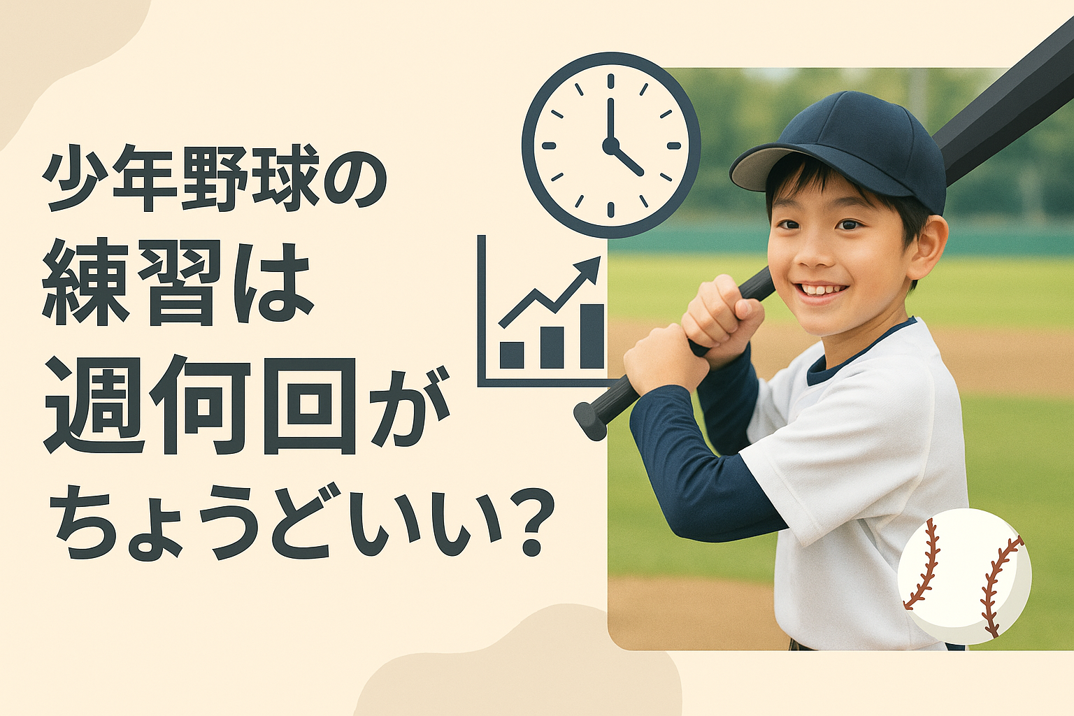 少年野球の適切な練習頻度は週何回？学年別の目安と注意点